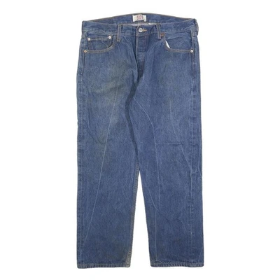 LEVI'S 501 Mens Jeans Blue Regular Straight Denim Medium W36 L26 Classic Style - Image 1 of 4