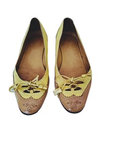 HERMES - Ballerines en cuir Marron et Jaune - Pointure 36 eu - Bon état ! - Picture 1 of 11
