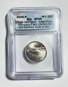 2005 P West Virginia Satin Finish Statehood Quarter ICG SP69 - Picture 1 of 2