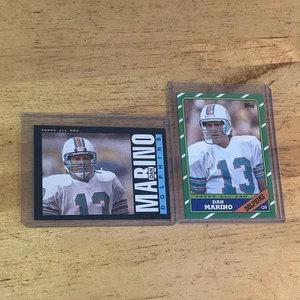 1985 Topps #314 Dan Marino 2nd & 3rd Year Card 1986 #45 Miami Dolphins NM-MINT - Bild 1 von 5