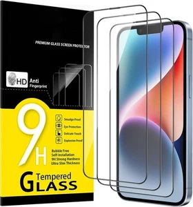 Protector de pantalla de vidrio templado para iPhone 16e 15 14 PRO Ultra Max cubierta completa - Imagen 1 de 10