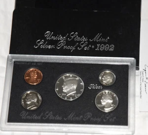 1992 US Silver Proof Set W/ Box & COA Free Shipping - Picture 1 of 3