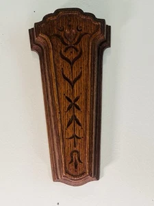 De colección 1981 Homco plástico pared bolsillo tijera fósforos soporte florero imitación madera - Imagen 1 de 11
