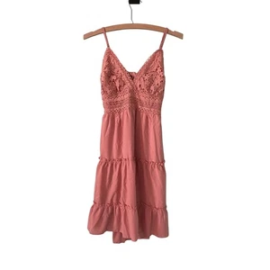 Neckholder Stufenkleid im süßesten rosa Rückenträger Freizeit Gr. S - Bild 1 von 5