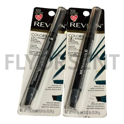 X2 Revlon Colorstay 2 In 1 Angled Kajal Eyeliner 103 Evergreen 0.01OZ  NIB - Image 1 of 2