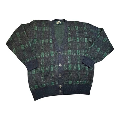 Vintage Cardigan Sweater Men's Gray Grandpa Indie Hipster 80s 90s Size L - Image 1 of 4