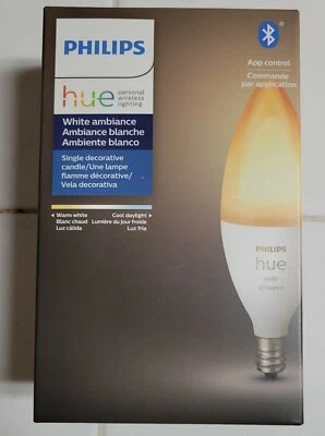 Philips Hue Candelabra White Ambiance 40W Equivalent E12 LED Light Bulb - Image 1 of 4