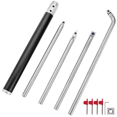 5Pcs Ciseaux à Bois Burin à Bois Outils de Tournage Pointe de Métal Bois Tour