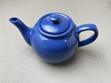 Crate & Barrel Teapot/Coffee Pot Solid Blue Embossed logo bottom READ (2 Avail)
