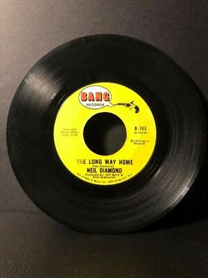 1973 Neil Diamond THE LONG WAY HOME (45RPM 7” Single) Bang (J190) - Image 1 of 3