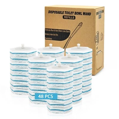 48PCS Deliper Disposable Toilet Brush Refills - image 1 of 4