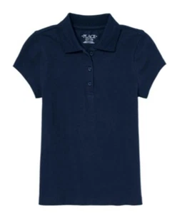 The Children's Place Girl's Uniform Pique Polo Blue XXXL (18P) NWT Free Shipping - Picture 1 of 3