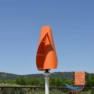600W 12V/ Vertical Windkraftanlage Windgenerator Laderegler Off Grid System MPPT - Bild 1 von 10