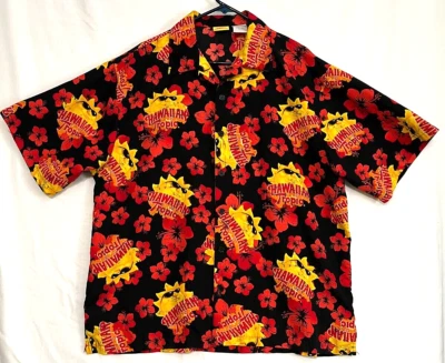 HAWAIIAN Tropic Tanning Advertising Black Men's Shirt Sun Glasses, Hibiscus  XL - Image 1 of 4