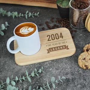 Tea & Biscuit Board, Engraved "2004 Year of The Legend", 21st Birthday Gifts Men - Picture 1 of 20