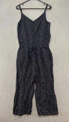 Tommy Bahama Mono Mujer XS Lino Lunares Pinup Pierna Ancha Corto Tanque Bolsillos Foto 1 de 4