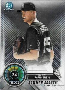 Bowman Chrome 2018 Alec Hansen Bowman Scouts Top 100 - Chicago White Sox - BTP-34 - Imagen 1 de 1