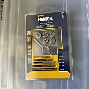 Tap & Die Set 12 Pc Irwin Hanson Metric All Purpose 1765541 3mm- 7mm W/Handle - Picture 1 of 4