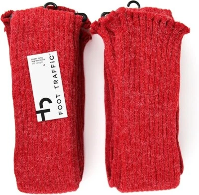 Женские вязаные подогреватели для ног Foot Traffic (красные, супердлинные) - Изображение 1 из 4