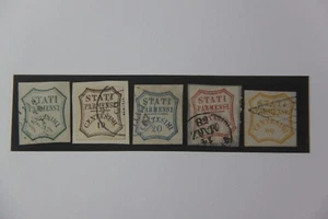 Altitalienische Staaten, Parma, verschiedene Marken, Mi 12-16,  Fälschungen - Bild 1 von 2