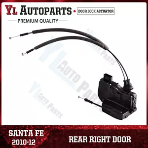 Rear Right Passenger Door Latch Lock Actuator for 2010-2012 Hyundai Santa Fe - Picture 1 of 6