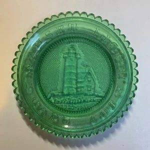 Pre-Owned Pairpoint Cup Plate Nauset Light Cape Cod Light Green U376 - Picture 1 of 3