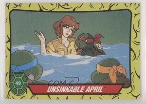 1989 O-Pee-Chee Teenage Mutant Ninja Turtles Unsinkable April #49 ut4