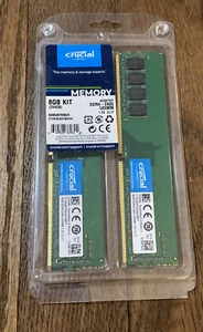Crucial DDR4 kit 8 GB: 2 x 4 GB DIMM 288-pin 2400 MHz / PC4-19200 CT2K4G4DFS824A - Picture 1 of 7