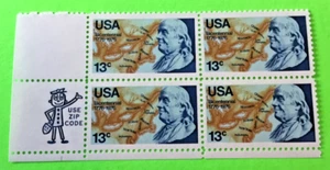 ZIP Block of #1690 1976 Benjamin Franklin US stamps  & LOW ship - Picture 1 of 3