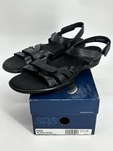 New SAS Pier Sandals in Black Sand SIZE 11.5 N - Picture 1 of 3