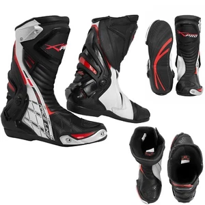 Motocross Boots CE Certified Motorbike Protective Sports White - Foto 1 di 13