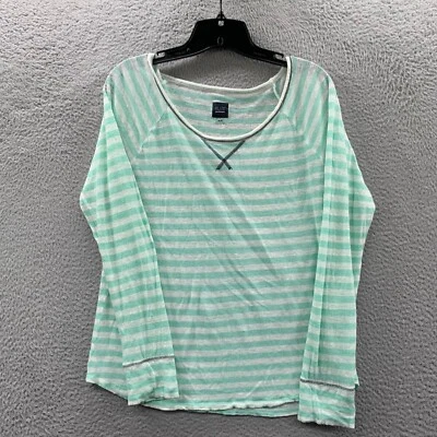 Blusa Saks Fifth Avenue para mujer mediana Top lino rayas transparentes blanco azul Foto 1 de 4