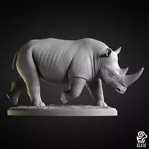 Nashorn, 3D bedrucktes Tier, Rollenspiel Miniatur, Tischplatte, 40K 32mm 1/48 Maßstab - Bild 1 von 9