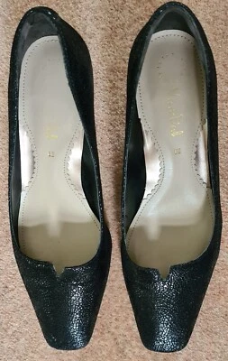 Van Dal 'Ophelia' Dress Shoes. Black Crackle Print. Size 5 1/2. EE Width. - Image 1 of 4