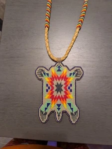 Turtle š„Beaded Medallionš„ Really Nice Medallion Native American - Picture 1 of 6