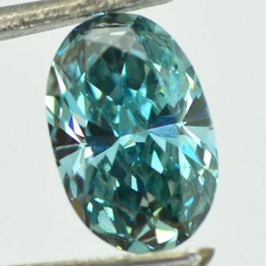 Oval Shape Diamond Loose Fancy Blue Color Real Enhanced Polished 1.26 Carat VVS2 - Picture 1 of 9