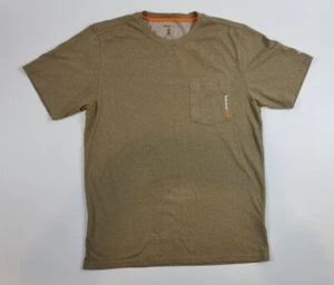 Timberland PRO Core Wickwork Pocket Short Sleeve T-Shirt Size Medium Dark Wheat - Picture 1 of 9