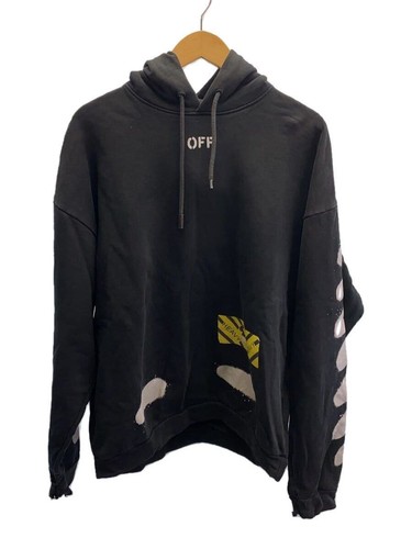 OFF WHITE 17SS DIAGOLAR SPRAY FELPA CON CAPPUCCIO S COTONE Nero