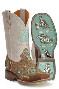 Damen-Cowboystiefel Tin Haul "WILDRAGS" PAISLEY-DRUCK mit Near Home Sohle 2 GRÖSSEN - Bild 1 von 4