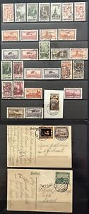Germany 1928-1934 Saar issues MNH/MH & Used + 2 Postcards