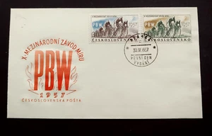 1957 CYCLING FDC CZ CZECHOSLOVIA K1 - Picture 1 of 2