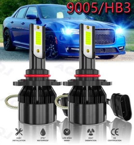 Kit de faros LED para Chrysler 300 2016-2019 9005 HB3 8000 K bombillas azules haz bajo - Imagen 1 de 13