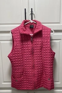 New Directions Quilted Puffer Vest Hot Pink Size Large - Picture 1 of 4