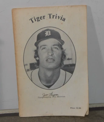 TIGER TRIVIA Ernie Harwell Fred Smith AUTOGRAPH Booklet Detroit Signed - Image 1 of 2