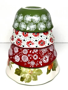 COLLECTIBLE PIONEER WOMAN FARM COUNTRY DECO NESTING MEASURING CUP BOWLS EUC - Picture 1 of 11