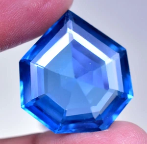 38.10 CT Natürlich Blau Indicolite Turmalin Funkelnde Kostüm Certified Edelstein - Bild 1 von 7