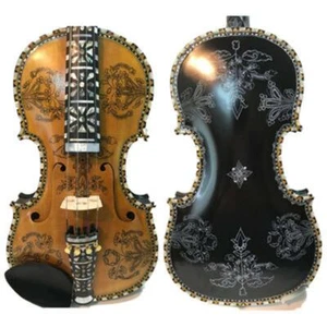  De lujo elegante canción violín noruega negro 4/4 violín de concierto profesional - Imagen 1 de 11