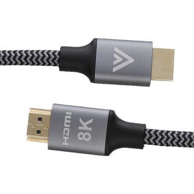 Braided HDMI 2.1 TV Cable Lead HDR 8K 60Hz 4K 120Hz 48Gbps eARC 0.5m/1m/2m/3m - Image 1 of 4