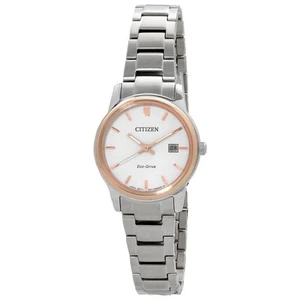 Citizen Eco-Drive White Dial Two-Tone Ladies Watch EW2319-71A - Picture 1 of 3