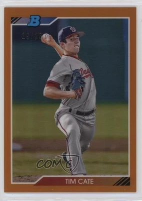 2020 Bowman Heritage Chrome Prospects Orange Refractor /25 Tim Cate #92CP-TC - Image 1 of 2